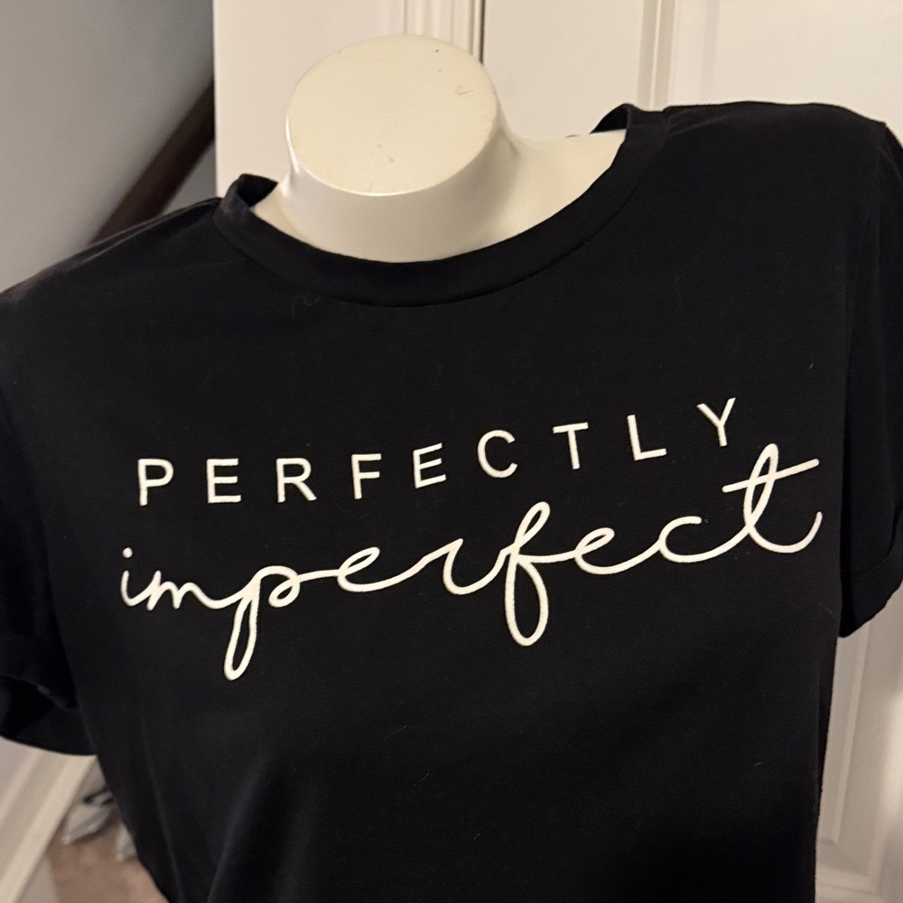 Chic Black Graphic Tee - Perfectly Imperfect - Picture 2 of 4